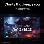 LG 32 in UltraGea™ G6, QHD 200Hz žaidimų monitorius, '„LG UltraGear™“ 32&nbsp;in monitoriaus artimas planas, kuriame matoma mokslinės fantastikos žaidimo scena, išryškinanti jo 16:9 QHD skiriamąją gebą (2560x1440), 32G620B-B, thumbnail 5